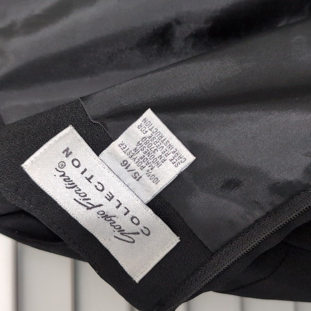 Giorgio Fiorlini Collection Black Dress Size 15/16 - Picture 4 of 5